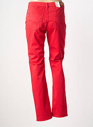 Jeans coupe droite stretch taille normale rouge KANOPE femme