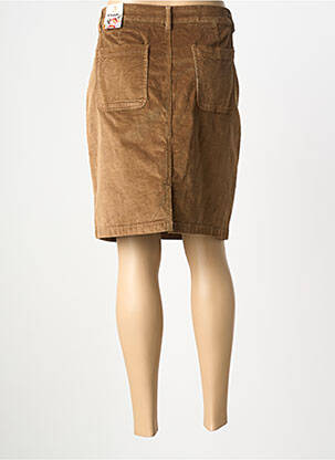 Jupe mi-longue coupe droite marron ONADO femme