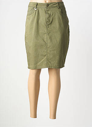 Jupe mi-longue coupe droite vert S.QUISE femme