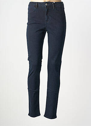 Jeans coupe slim broderie rivets noir KANOPE femme