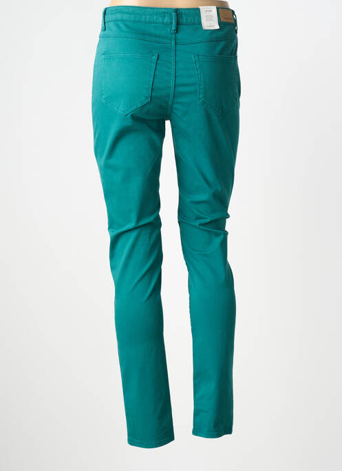 Pantalon slim tissage popeline taille normale vert KANOPE femme