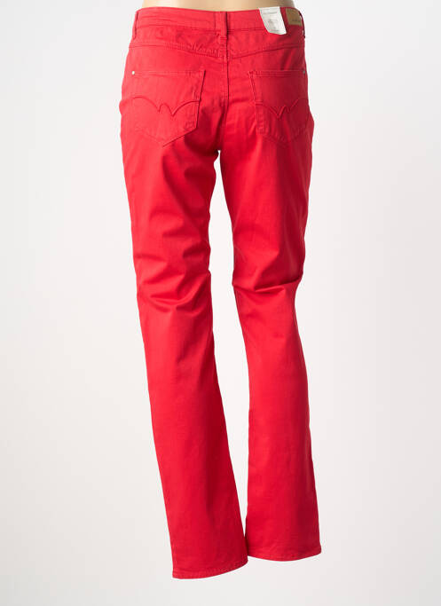 Jeans coupe droite stretch taille normale rouge KANOPE femme