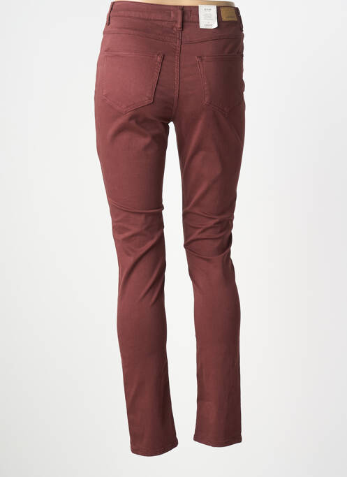 Jeans coupe slim stretch taille haute marron KANOPE femme