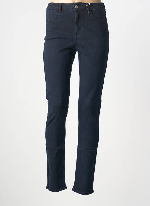 Jeans coupe slim broderie rivets noir KANOPE femme