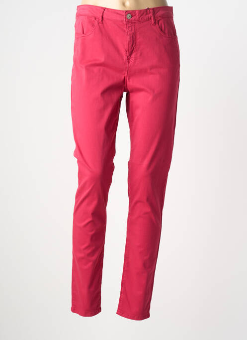 Jeans coupe slim stretch taille normale rose KANOPE femme