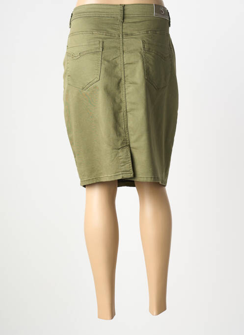 Jupe mi-longue coupe droite vert S.QUISE femme