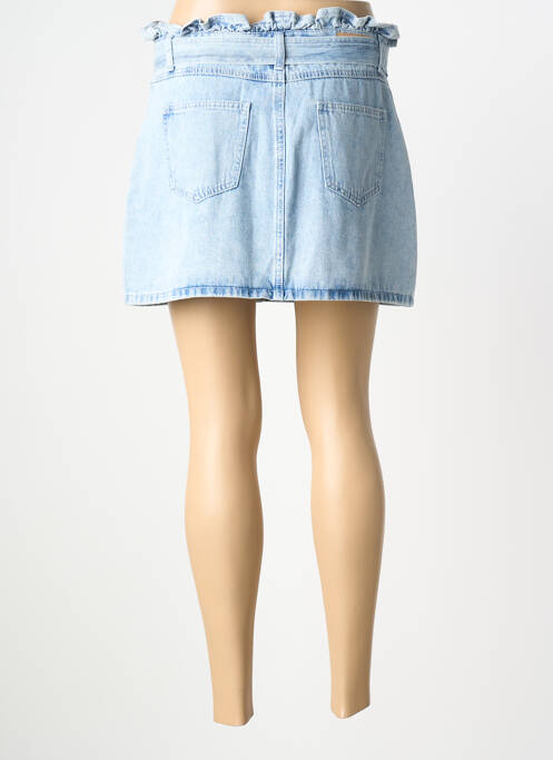 Mini-jupe taille élastique bleu MOLLY BRACKEN femme