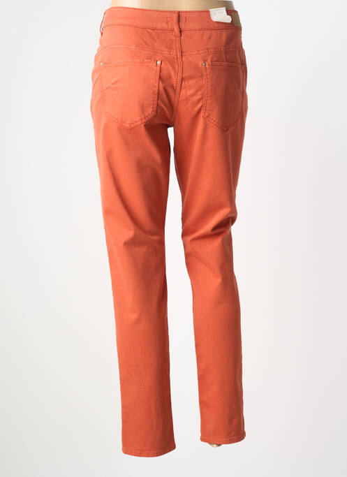 Pantalon slim tissage popeline taille normale orange KANOPE femme