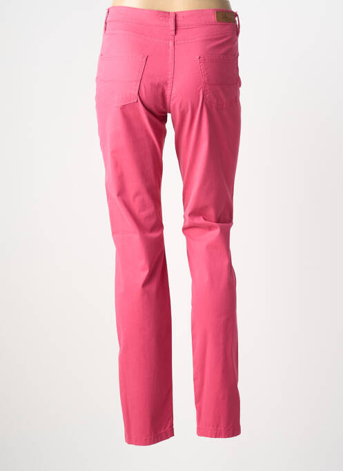 Pantalon slim tissage popeline taille normale rose LCDN femme