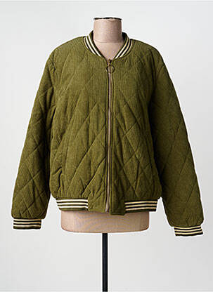 Blouson col v vert ONADO femme