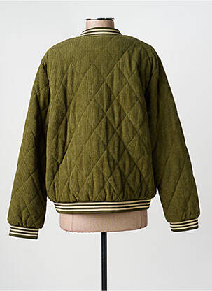 Blouson col v vert ONADO femme