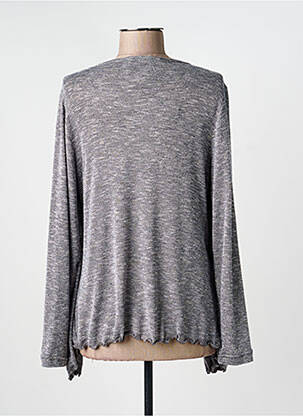 Top coupe cintrée manches longues gris ATLANTA femme