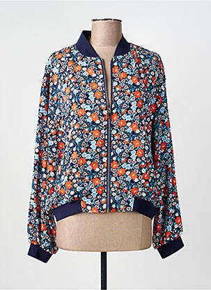 Blouson col v bleu MOLLY BRACKEN femme