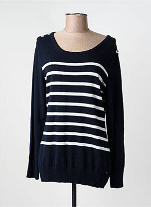 Pull stretch manches longues bleu BLEU SALÉ femme
