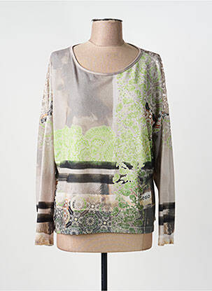 Top stretch manches longues marron EGO femme