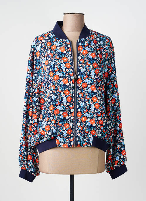Blouson col v bleu MOLLY BRACKEN femme