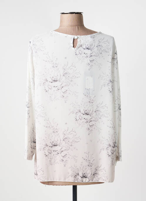 Top coupe fluide manches longues blanc EGO femme