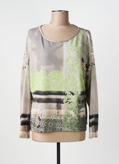 Top stretch manches longues marron EGO femme