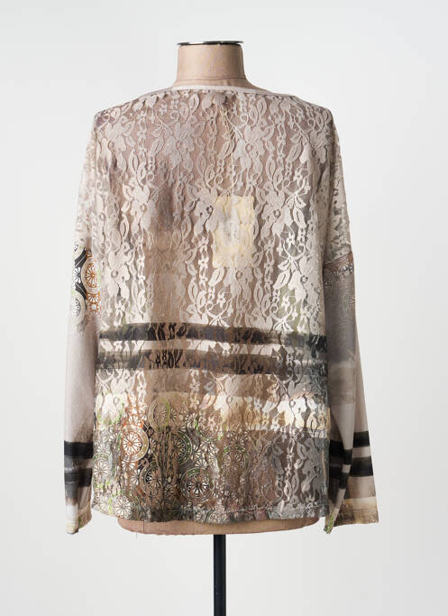 Top stretch manches longues marron EGO femme