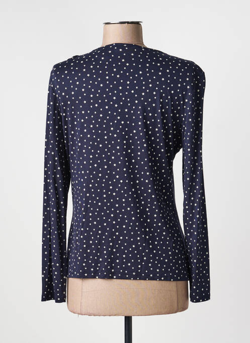 T-shirt col v manches longues bleu COTE ANGLAISE femme