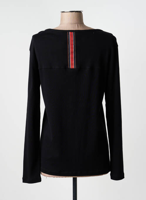 T-shirt sérigraphie avec strass manches longues noir THALASSA femme