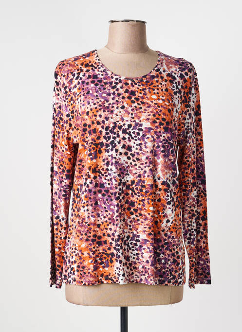 T-shirt stretch manches longues orange MARINELLO femme