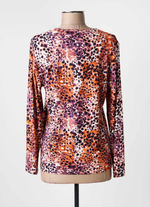 T-shirt stretch manches longues orange MARINELLO femme