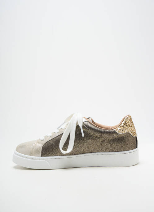 Baskets tissage tissage pailleté talon plat jusqu'à 3cm or MOOW femme