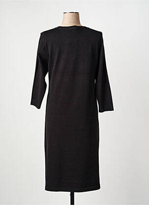 Robe mi-longue manches 3/4 manches 3/4 noir SIGNATURE femme