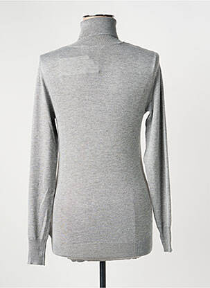 Pull col roulé tissage chiné manches longues gris KAFFE femme