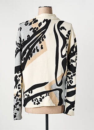 Pull maille souple et aérée manches longues beige BETTY BARCLAY femme