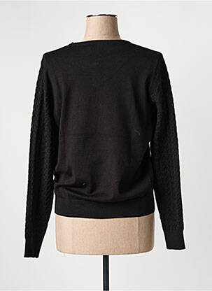Pull stretch manches longues noir SIGNATURE femme