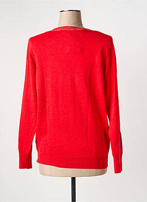 Pull col v manches longues rouge MARBLE femme
