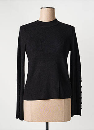 Pull stretch manches longues noir KAFFE femme