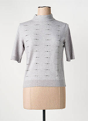 Pull tissage chiné manches courtes gris BETTY BARCLAY femme