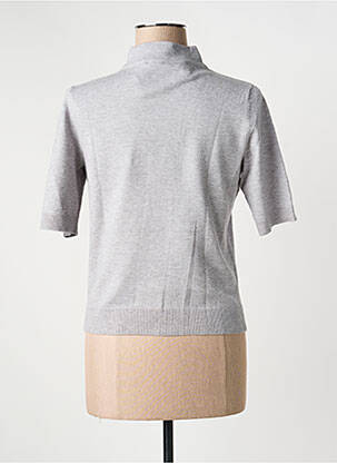 Pull tissage chiné manches courtes gris BETTY BARCLAY femme