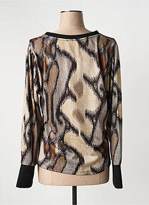 Sweat-shirt stretch manches longues beige EGO femme
