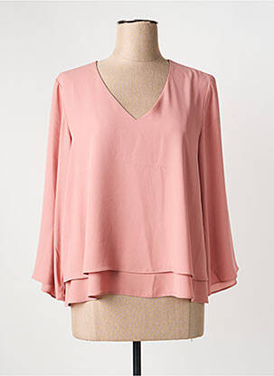 Blouse légère et transparente manches 3/4 rose BETTY BARCLAY femme