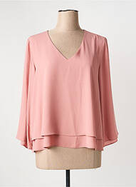 Blouse légère et transparente manches 3/4 rose BETTY BARCLAY femme