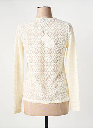 Top coupe cintrée manches longues beige JENSEN femme