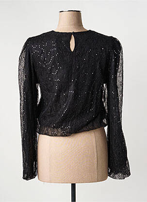 Top coupe cintrée manches longues noir KAFFE femme