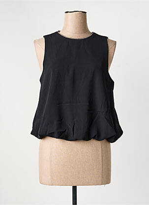Top tissage crêpe sans manche noir KAFFE femme