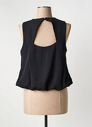 Top tissage crêpe sans manche noir KAFFE femme