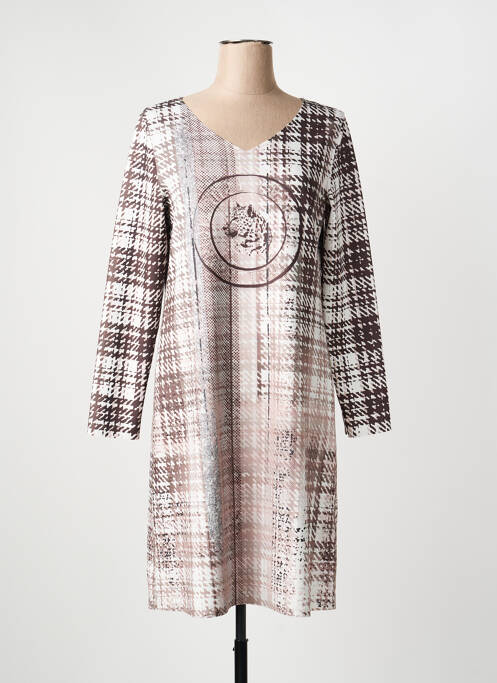 Robe courte manches longues manches longues marron TUZZI femme