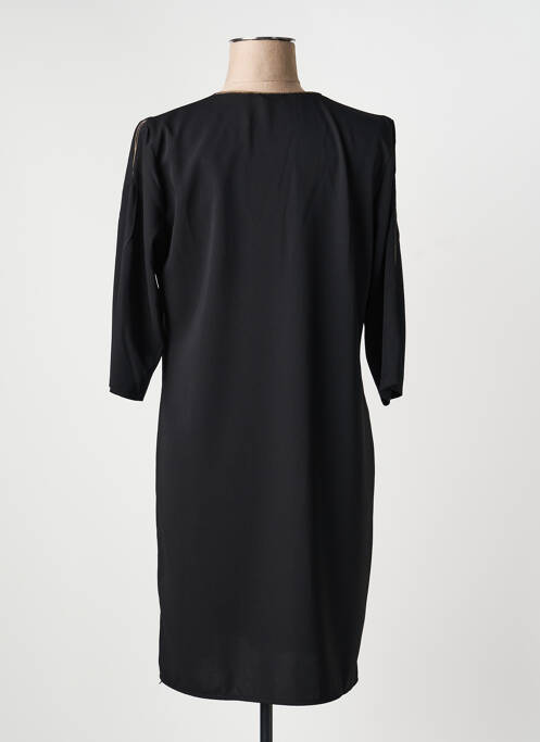 Robe courte manches 3/4 manches 3/4 noir HALOGENE femme