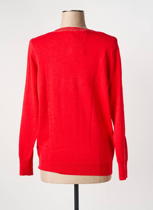 Pull col v manches longues rouge MARBLE femme