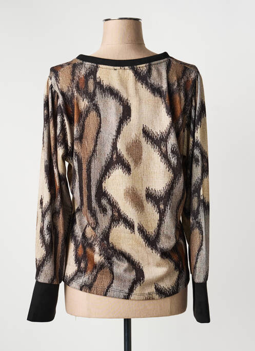 Sweat-shirt stretch manches longues beige EGO femme