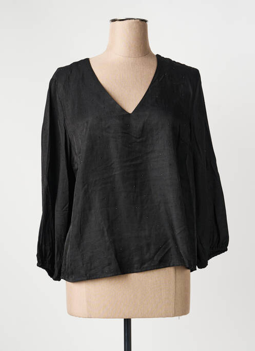 Blouse manches longues manches longues noir KAFFE femme
