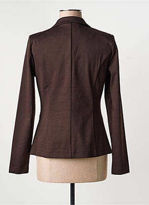 Blazer finition intérieure biaisée marron ICHI femme