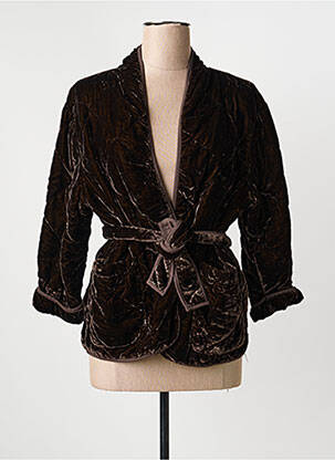 Veste casual finition intérieure doublée marron JOHANNA PARIS femme